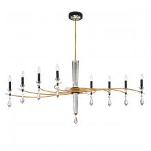  S5608-710/18R - Tempest 8 Light 120V Chandelier in Soft Silver/Black with Clear Radiance Crystal